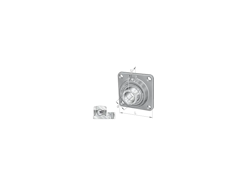 INA PCF40-XL FLANGE + LEJE CF08 + GRAE 40 NPPB | Lav pris