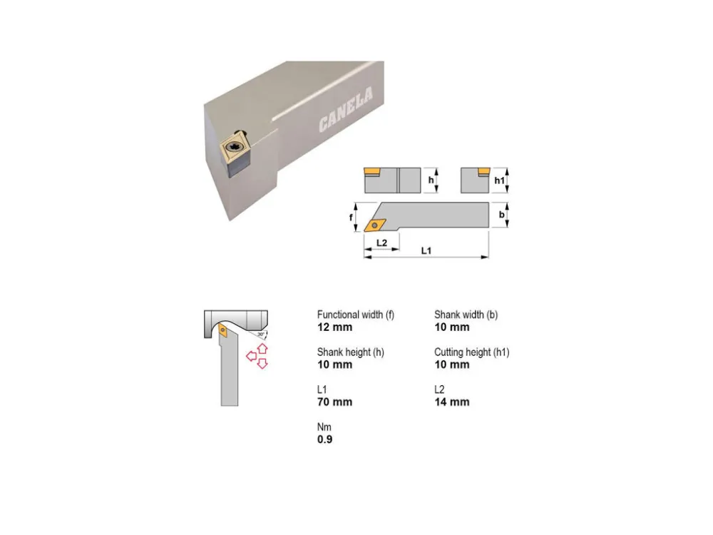 Canela stålholder SDJCR1010E07 - Udsalg